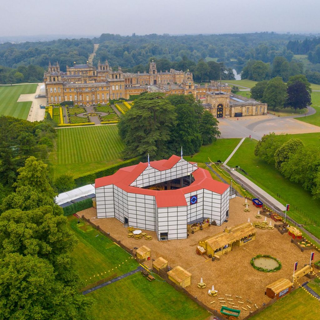 Shakespeare's Rose Theatre is Europe's first-ever pop up Shakespearean Theatre at Blenheim Palace.